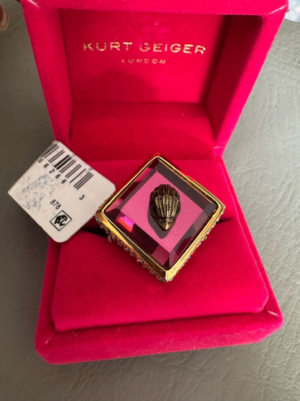 NIB Kurt Geiger Crystal Ring
